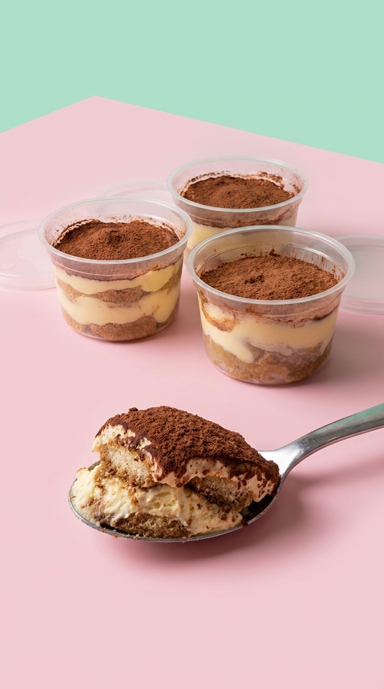 Potes individuales de tiramisú Sauco